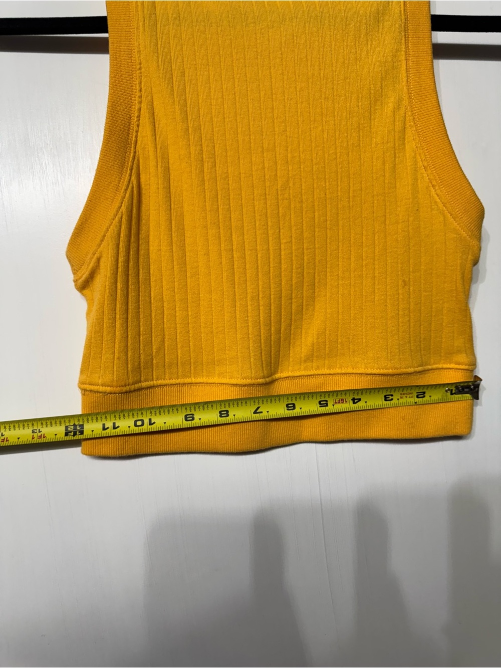 Forever 21 Yellow Ribbed Mock-Neck Crop Top - Picture 4 of 5